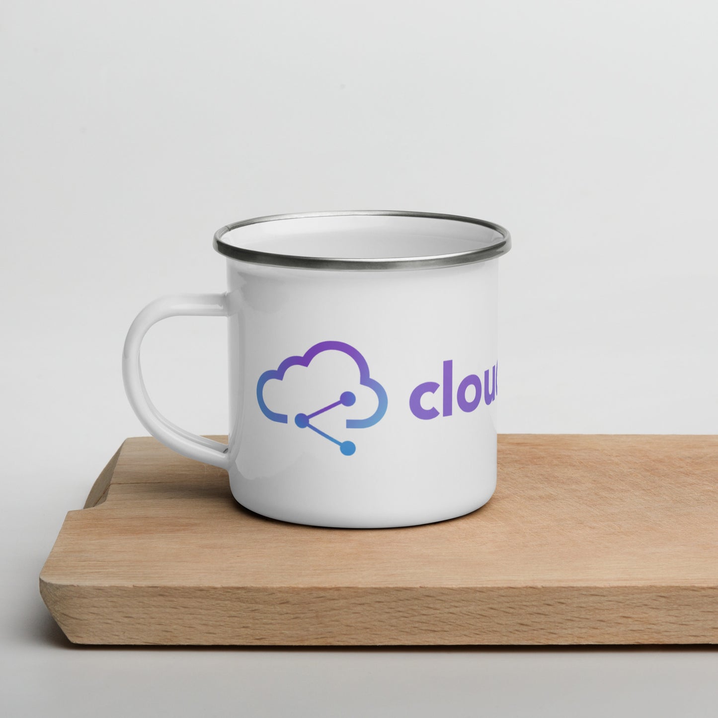 Enamel Mug w/ gradient Cloud Campaign logo
