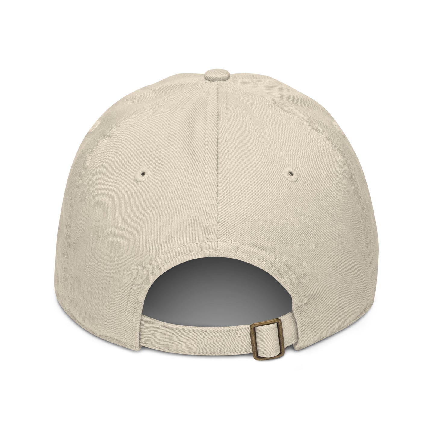 Organic dad hat w/ purple Cloud Campaign embroidery