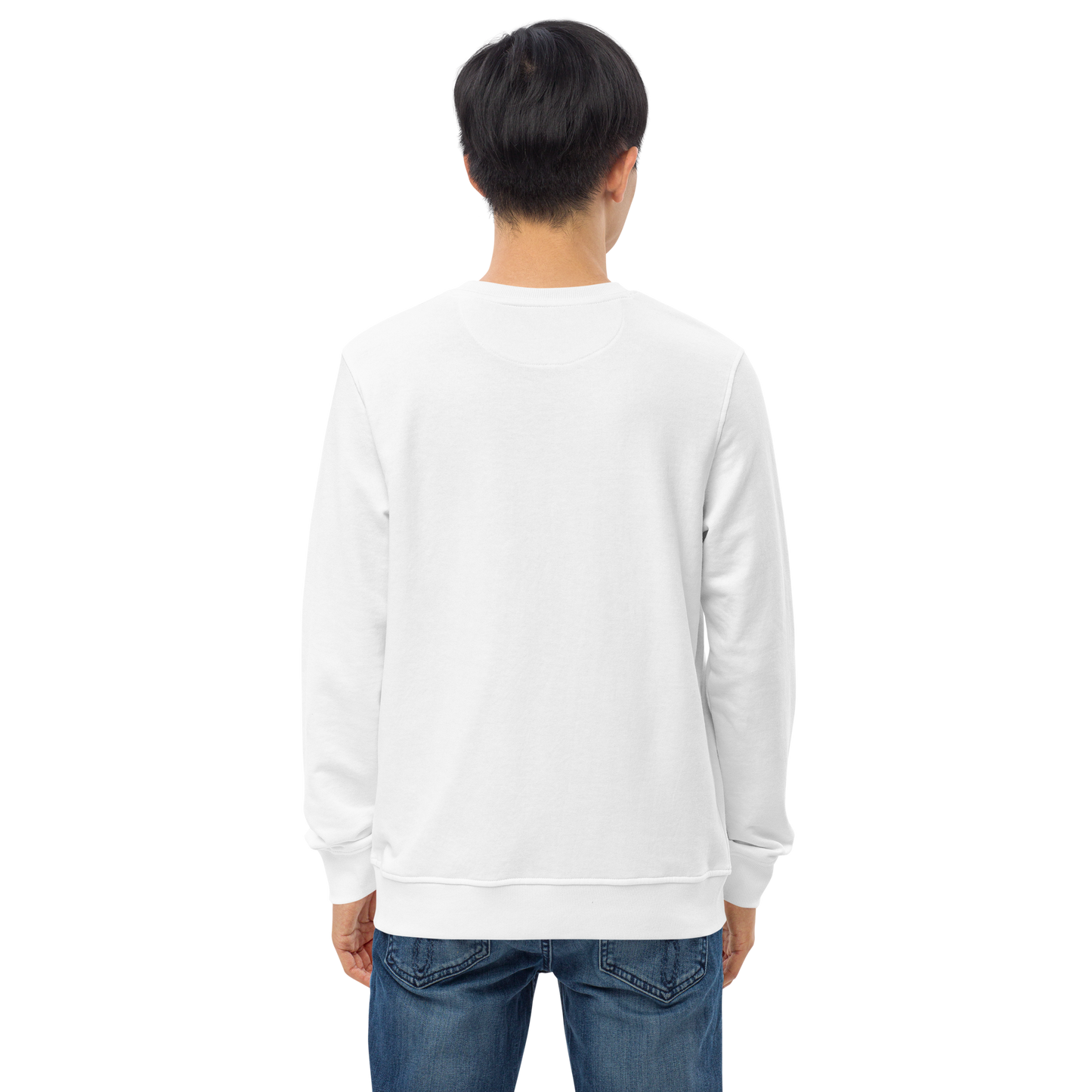 Unisex organic sweatshirt w/ black Cloud Campaign embroidery