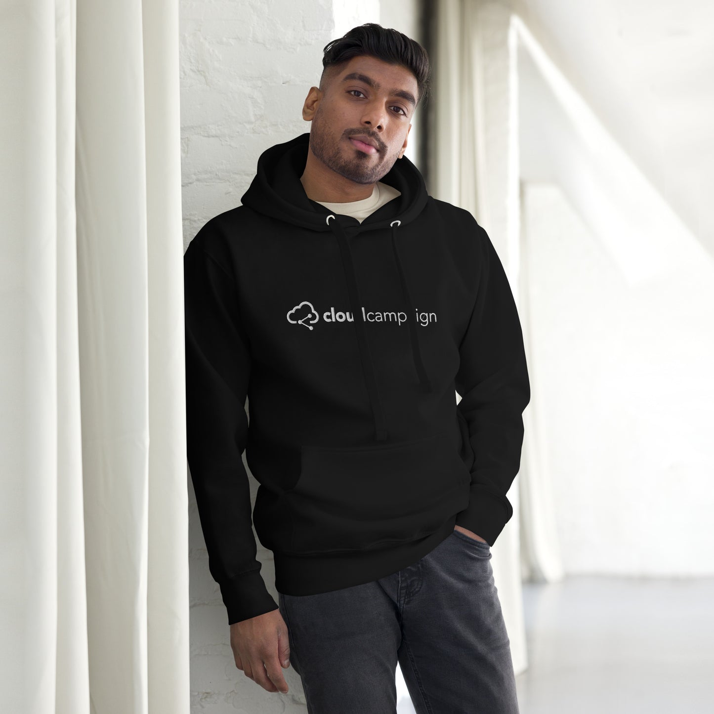 Unisex Hoodie w/ white Cloud Campaign embroidery (Free Shipping)