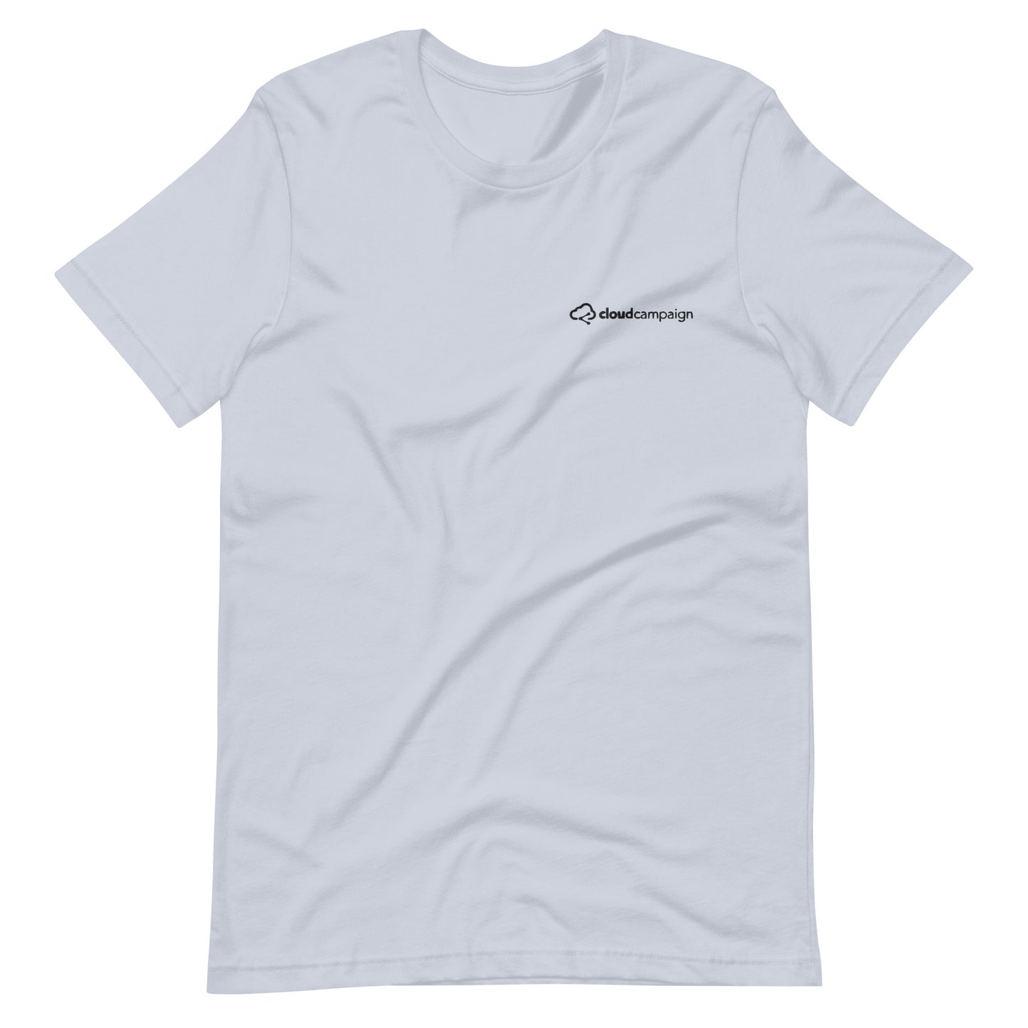 Unisex t-shirt w/ black Cloud Campaign embroidery